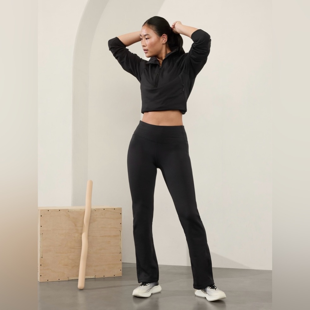 Athleta Altitude Fleece Lined High Rise Pant // Black